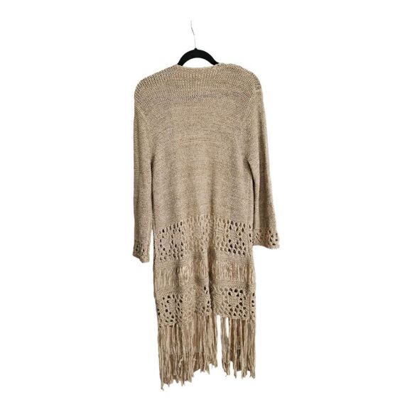 REBA‎ Crochet Open Front Tunic Cardigan - Size Medium - Picture 2 of 7